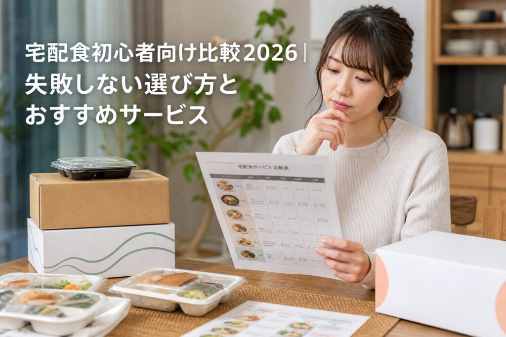 宅配食初心者向け比較2026｜失敗しない選び方とおすすめサービスのアイキャッチ画像