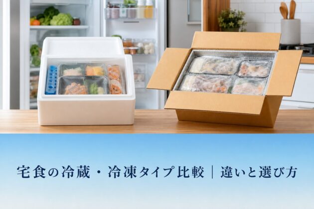 宅食の冷蔵・冷凍タイプ比較｜違いと選び方のアイキャッチ画像