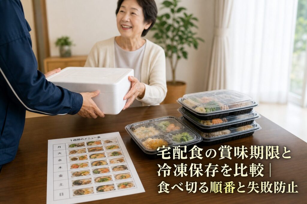 宅配食の賞味期限と冷凍保存を比較｜食べ切る順番と失敗防止のアイキャッチ画像