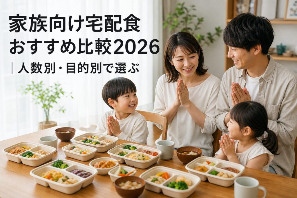 家族向け宅配食おすすめ比較2026｜人数別・目的別で選ぶのアイキャッチ画像