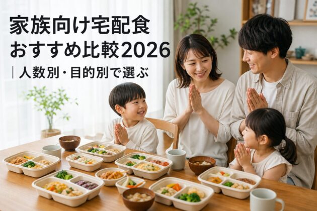 家族向け宅配食おすすめ比較2026|人数別・目的別で選ぶのアイキャッチ画像