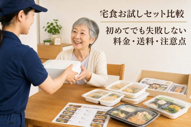宅食お試しセット比較|初めてでも失敗しない料金・送料・注意点のアイキャッチ画像