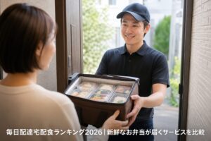 毎日配達宅配食ランキング2026｜新鮮なお弁当が届くサービスを比較のアイキャッチ画像