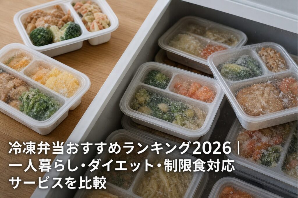 冷凍弁当おすすめランキング2026｜一人暮らし・ダイエット・制限食対応サービスを比較のアイキャッチ画像