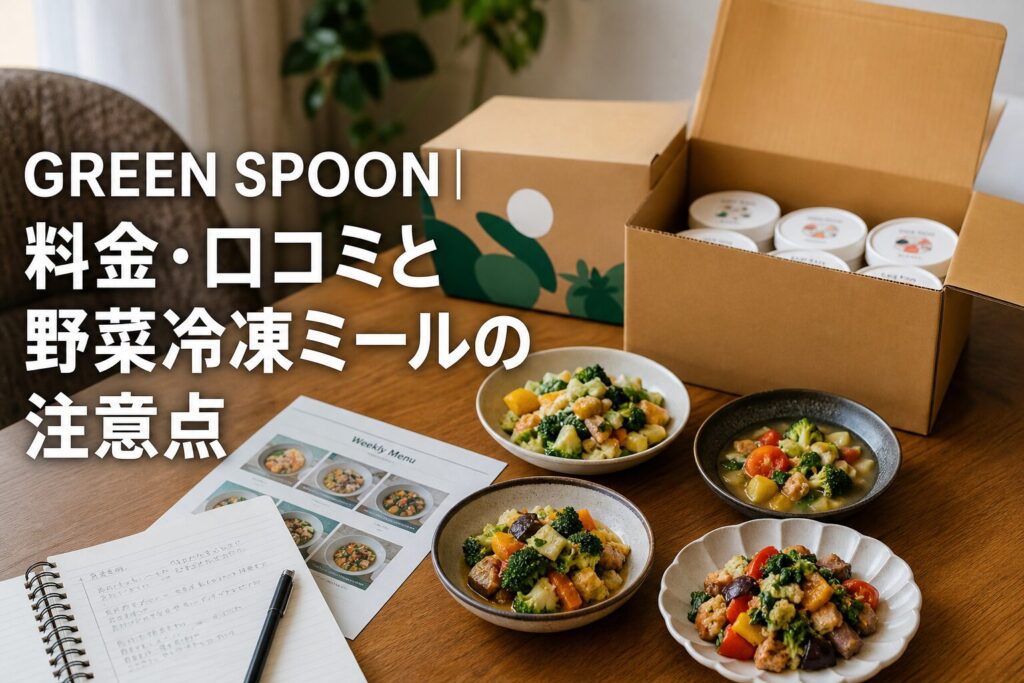 GREEN SPOON| 料金・口コミと野菜冷凍ミールの注意点のアイキャッチ画像
