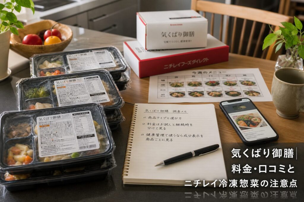 気くばり御膳| 料金・口コミとニチレイ冷凍惣菜の注意点のアイキャッチ画像