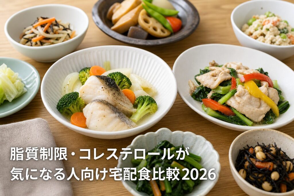 脂質制限・コレステロールが気になる人向け宅配食比較2026のアイキャッチ画像