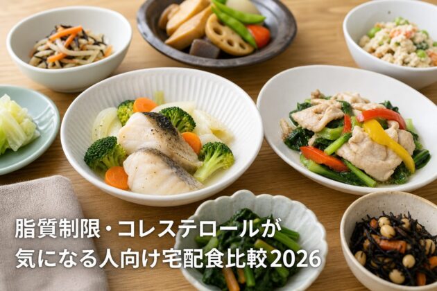 脂質制限・コレステロールが気になる人向け宅配食比較2026のアイキャッチ画像