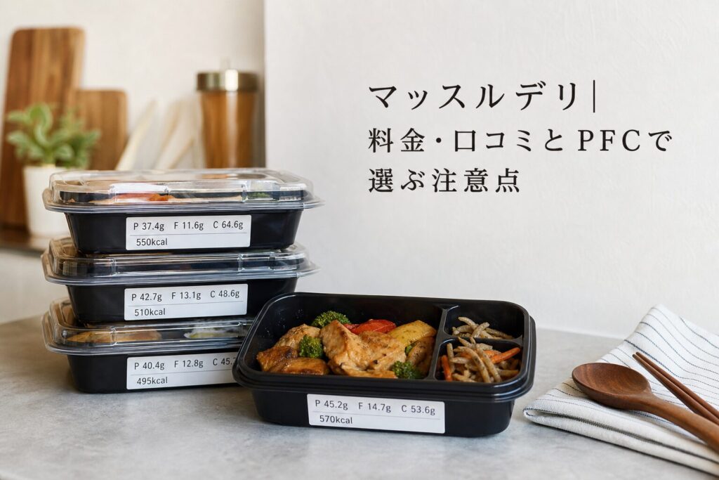 マッスルデリ| 料金・口コミとPFCで選ぶ注意点のアイキャッチ画像