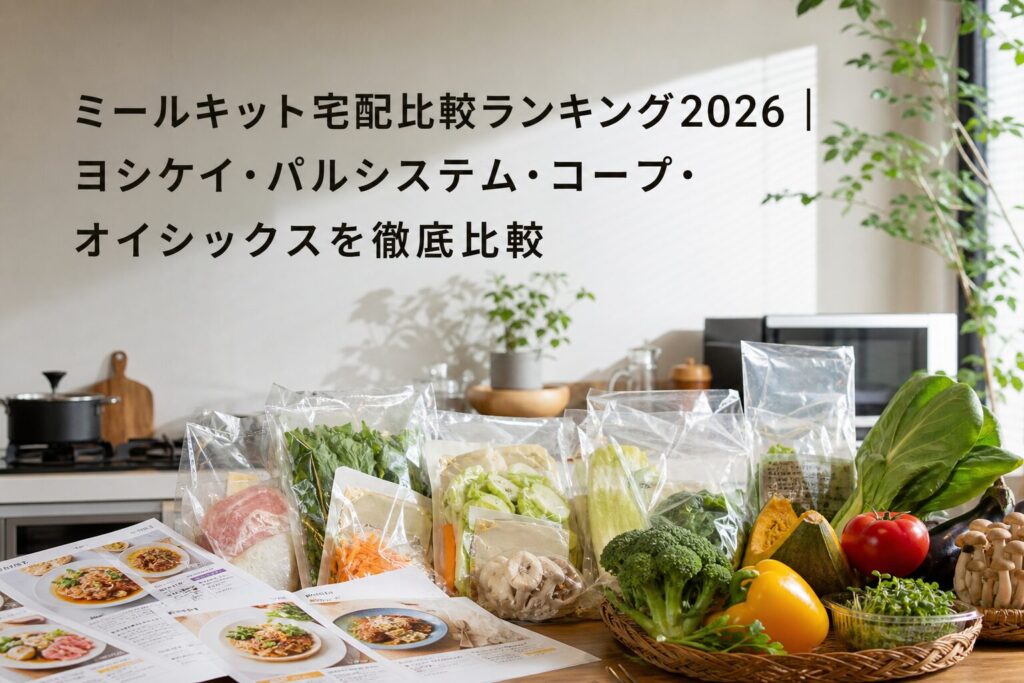 ミールキット宅配比較ランキング2026｜ヨシケイ・パルシステム・コープ・オイシックスを徹底比較のアイキャッチ画像