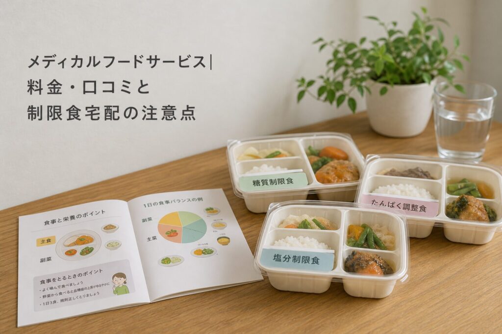 メディカルフードサービス| 料金・口コミと制限食宅配の注意点のアイキャッチ画像