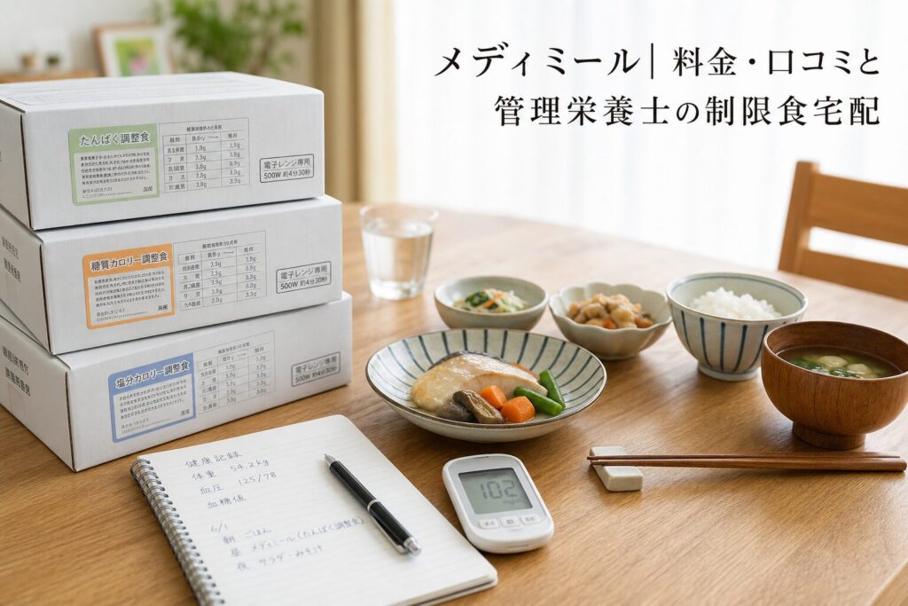 メディミール| 料金・口コミと管理栄養士の制限食宅配のアイキャッチ画像
