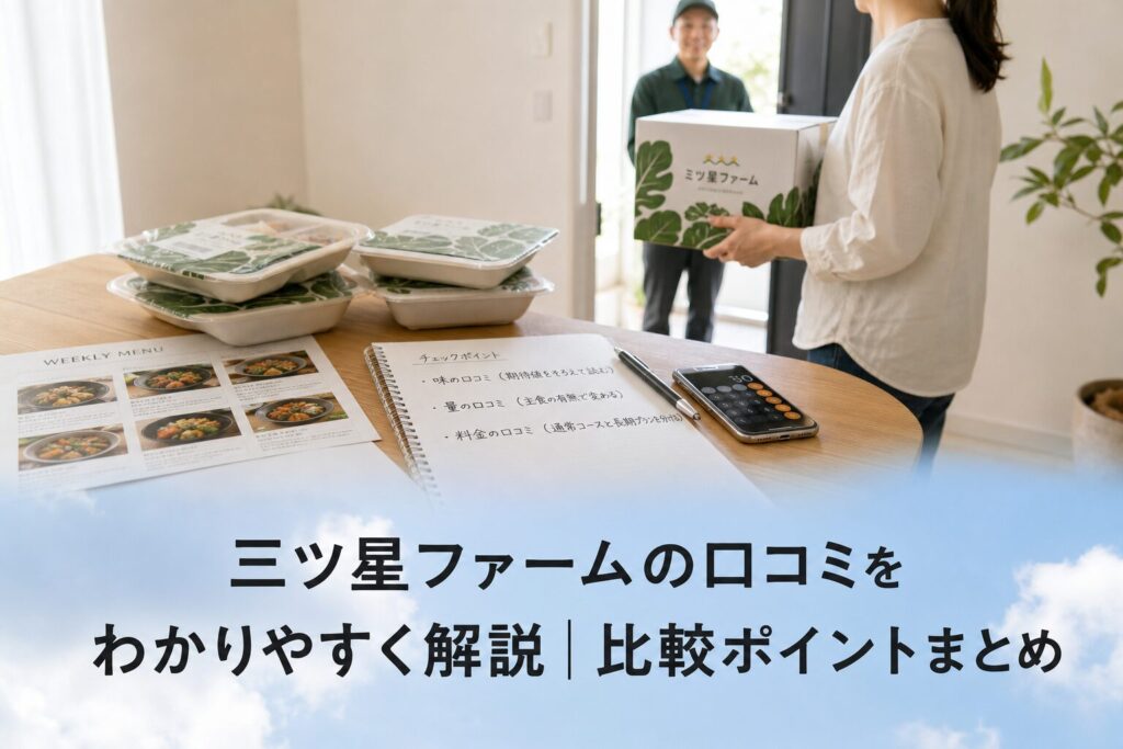 三ツ星ファームの口コミをわかりやすく解説｜比較ポイントまとめのアイキャッチ画像