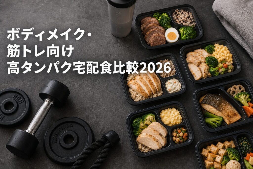 ボディメイク・筋トレ向け高タンパク宅配食比較2026のアイキャッチ画像