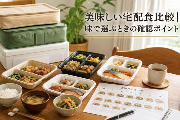 美味しい宅配食比較｜味で選ぶときの確認ポイントのアイキャッチ画像