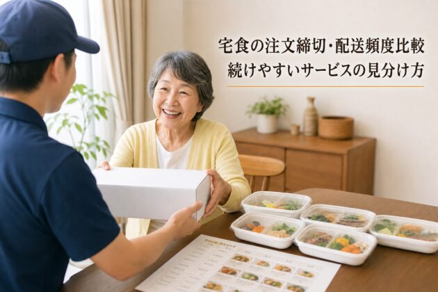 宅食の注文締切・配送頻度比較|続けやすいサービスの見分け方のアイキャッチ画像
