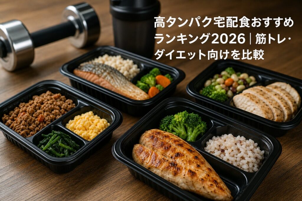 高タンパク宅配食おすすめランキング2026｜筋トレ・ダイエット向けを比較のアイキャッチ画像