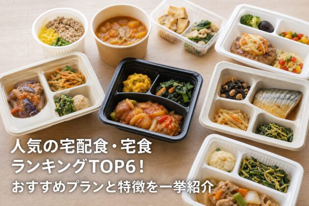 人気の宅配食・宅食ランキングTOP6！おすすめプランと特徴を一挙紹介のアイキャッチ画像