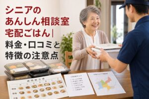 シニアのあんしん相談室 宅配ごはん| 料金・口コミと特徴の注意点のアイキャッチ画像
