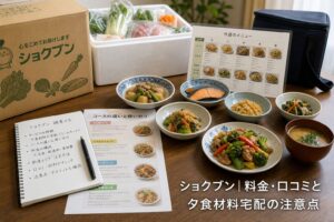 ショクブン| 料金・口コミと夕食材料宅配の注意点のアイキャッチ画像