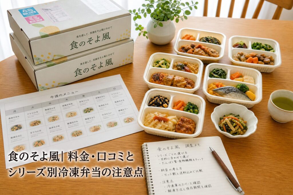 食のそよ風| 料金・口コミとシリーズ別冷凍弁当の注意点のアイキャッチ画像