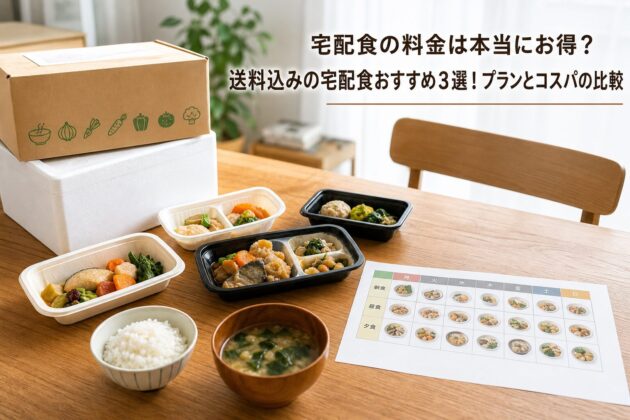 宅配食の料金は本当にお得？送料込みの宅配食おすすめ３選！プランとコスパの比較のアイキャッチ画像
