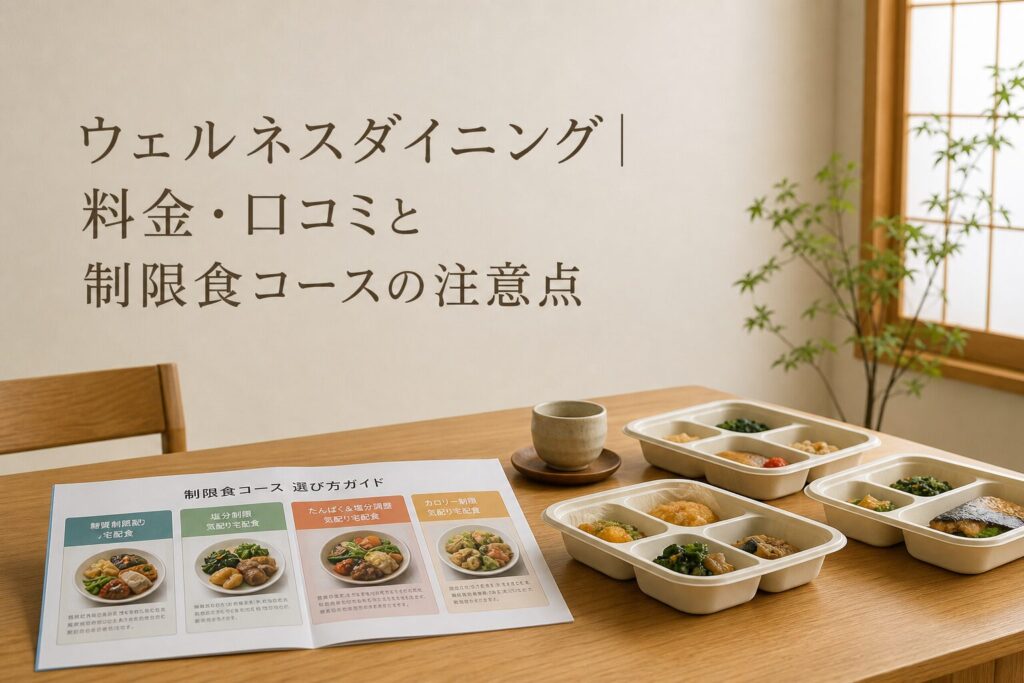 ウェルネスダイニング| 料金・口コミと制限食コースの注意点のアイキャッチ画像